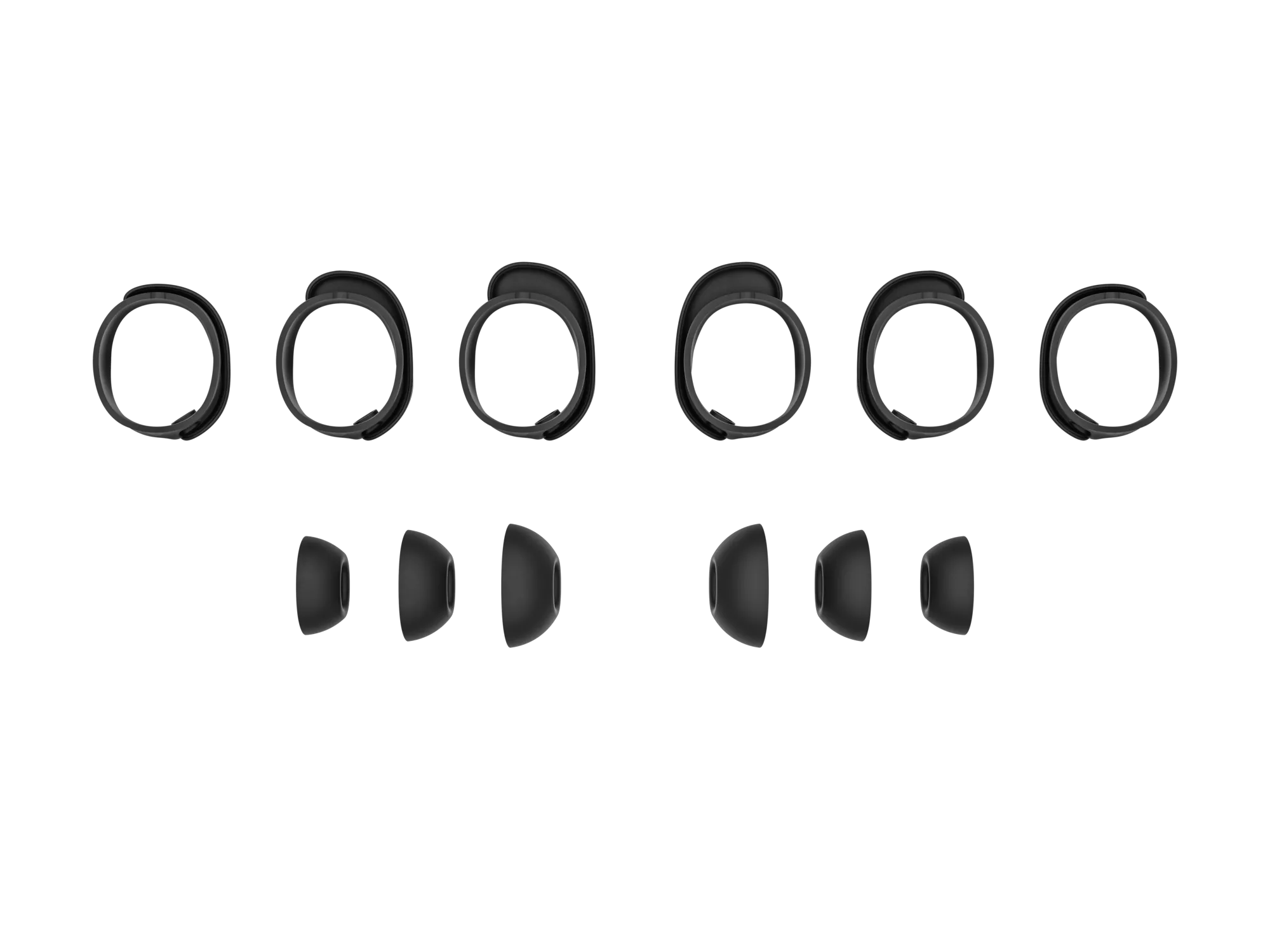 CREA-1001_QCUEB24_Black_FitKit_Band_Tips_Composite_CMYK.png Bose QuietComfort Ultra Earbuds Fit Kit - Image 1