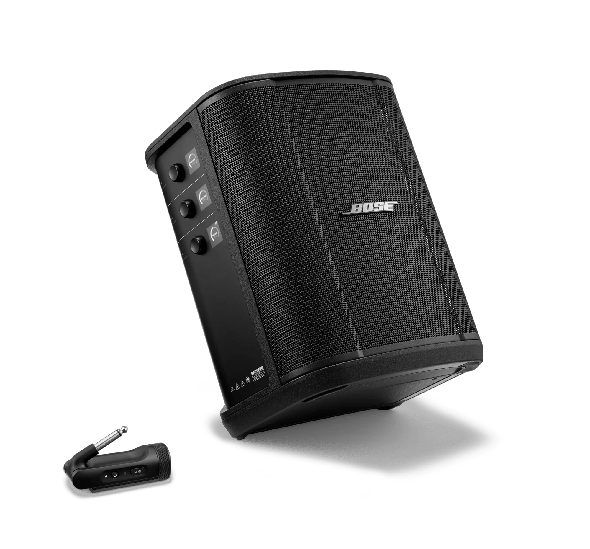 S1ProPlus_InstrumentTransmitter_Set.png Bose S1 Pro+ Wireless PA System with 1/4″ Wireless Instrument Transmitter - Image 1
